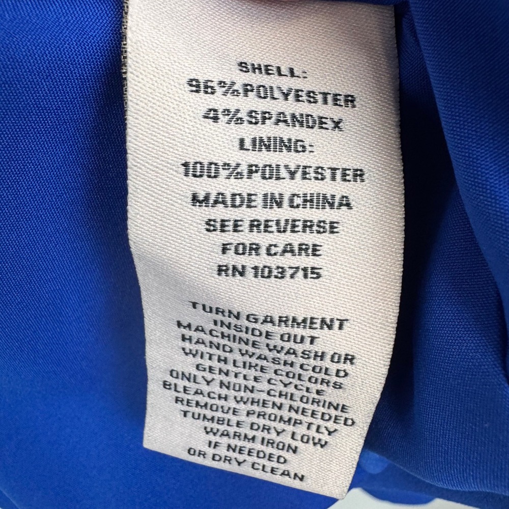 Nanette Lepore Womens Royal Blue Single Button Stretch Blazer Jacket Size 14 - Picture 7 of 12